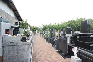 広々とした墓域
